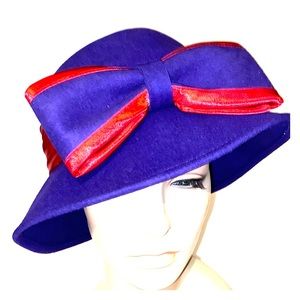 Gorgeous Scala purple and Red Church hat